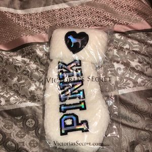 white fuzzy stocking